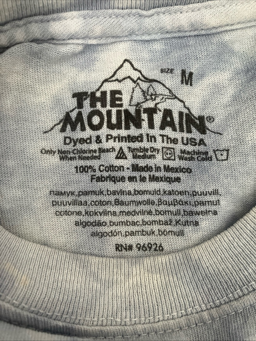The Mountain Light Blue Tie-Dye Selfies Dogs Graphic Tee - Picture 4 of 4